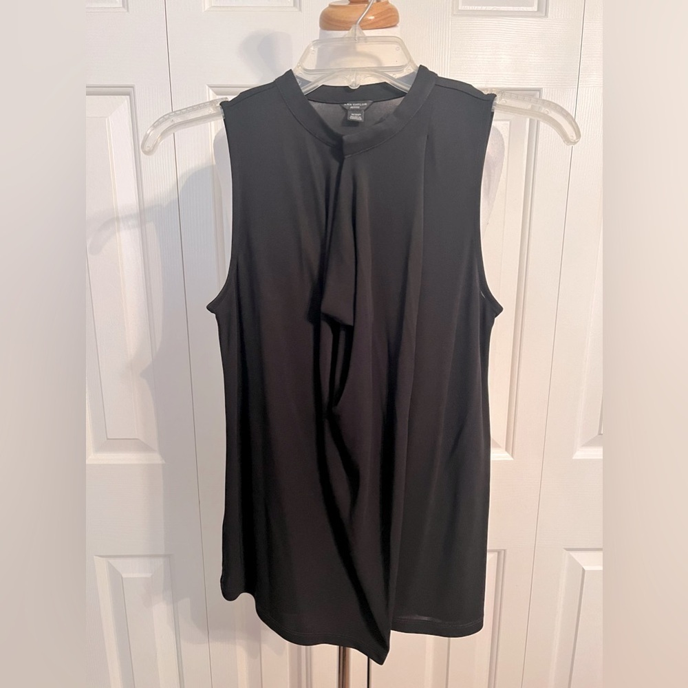 Ann Taylor XSP Black Sleeveless Cowl Neck Blouse